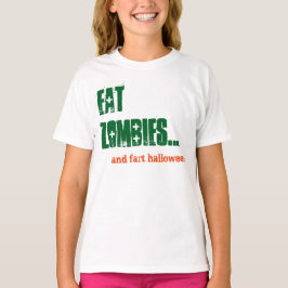Essen Zombies und Furz Halloween Funny Comedy Gree T-Shirt