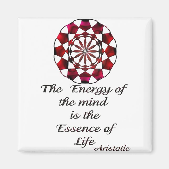 *Essence of Life* - Aristoteles Zitat Magnet (Vorne)