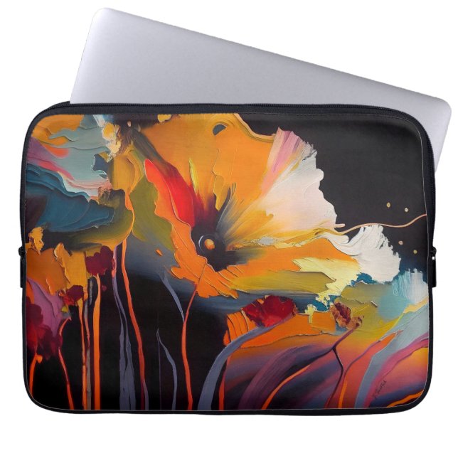 Essence Of The Garden – Abstract Floral Expression Laptopschutzhülle (Vorderseite)