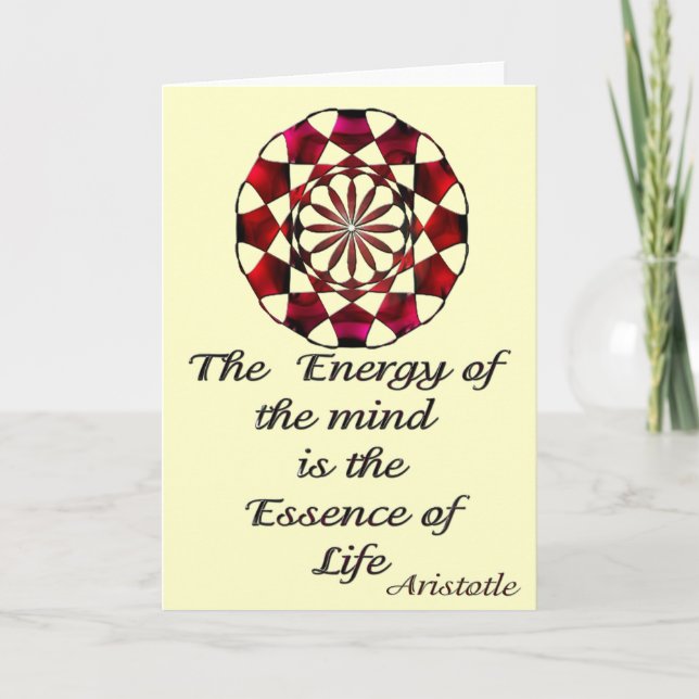*Essence von Life* - Aristoteles-Zitat Karte (Vorderseite)