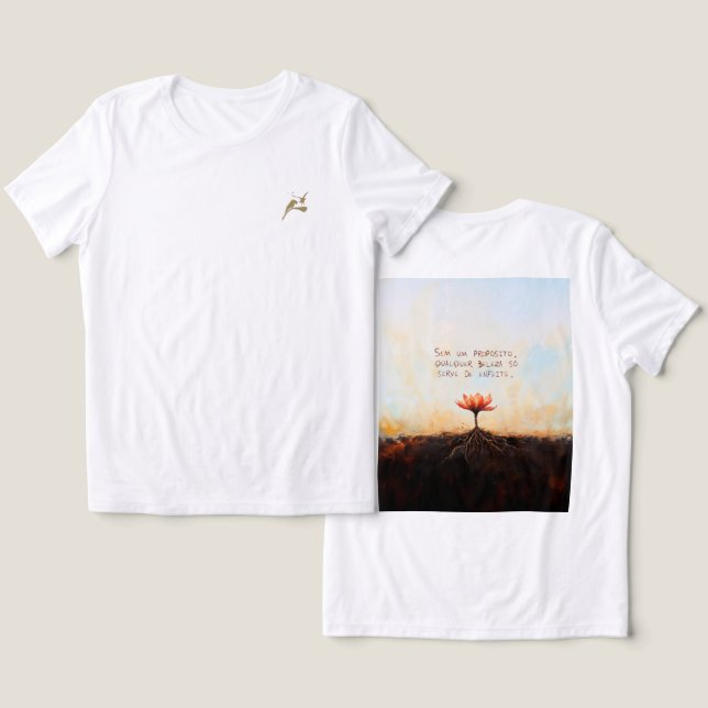 Essência (modelo II) Tri-Blend Shirt (Design Vorderseite & Rückseite)