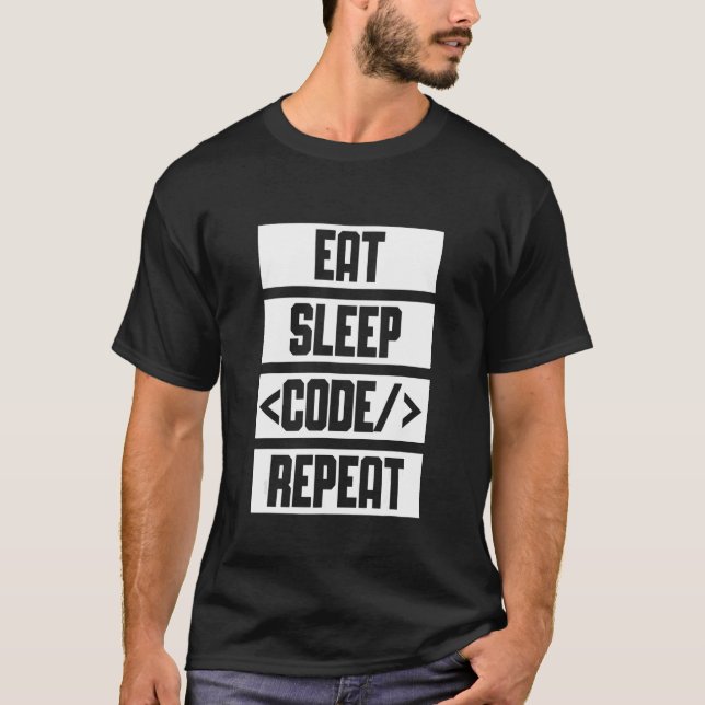Essenssaison Code Wiederholung Coding Programmer I T-Shirt (Vorderseite)