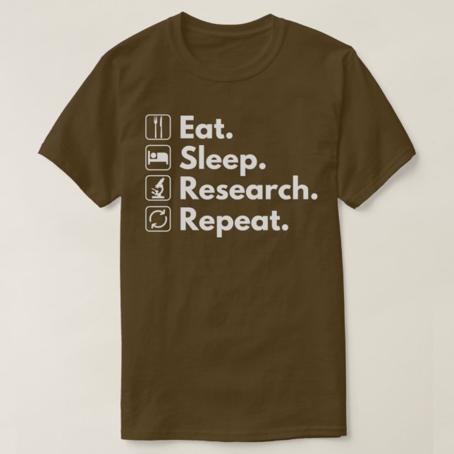 Essensschlafforschung Wiederholung 43 T-Shirt (Design vorne)