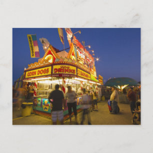 Essenstand auf der Northwest Montana Fair in Postkarte