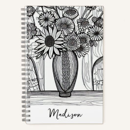 Essenszeitschrift "Floral Art Bullet" Notizbuch