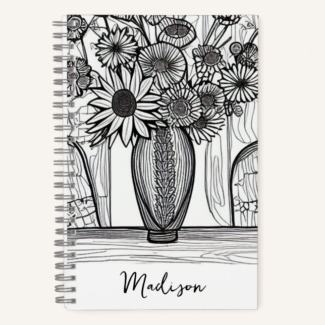 Essenszeitschrift "Floral Art Bullet" Notizbuch (Vorderseite)