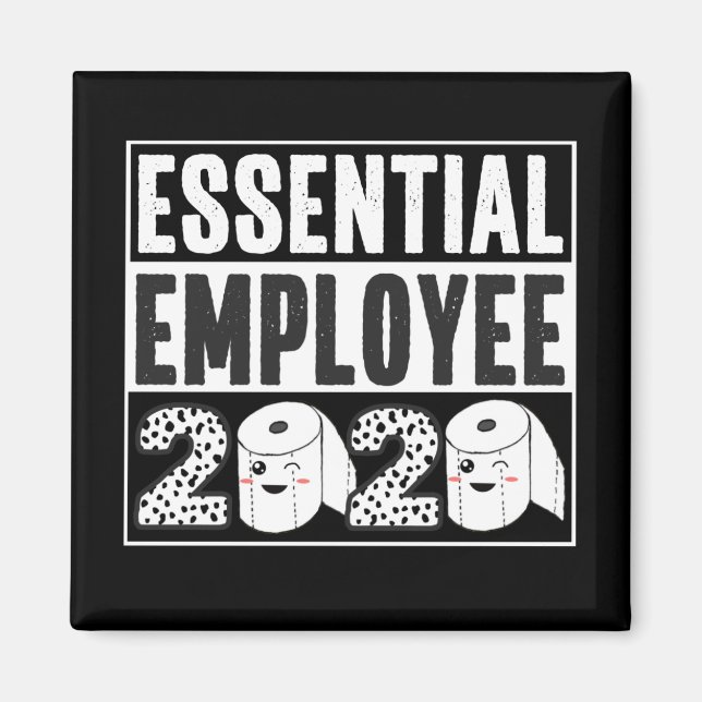 Essential Employee 2020 Quarantine-Bewertung Magnet (Vorne)