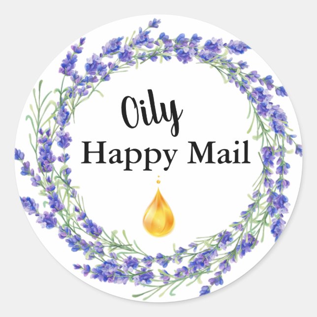 Essential Oil Business - Oily Happy Mail Stickers (Vorderseite)