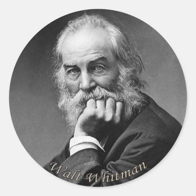 Essential Walt Whitman Portrait Runder Aufkleber (Vorderseite)