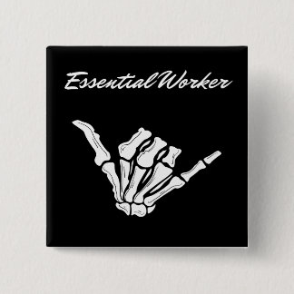 Essential Worker Square Button