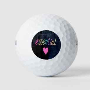 Essential Worker Support Heft on Chalk Board Golfball