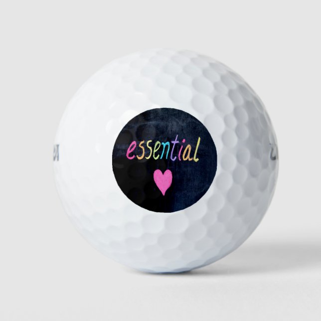 Essential Worker Support Heft on Chalk Board Golfball (Vorderseite)