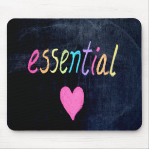 Essential Worker Support Heft on Chalk Board Mousepad