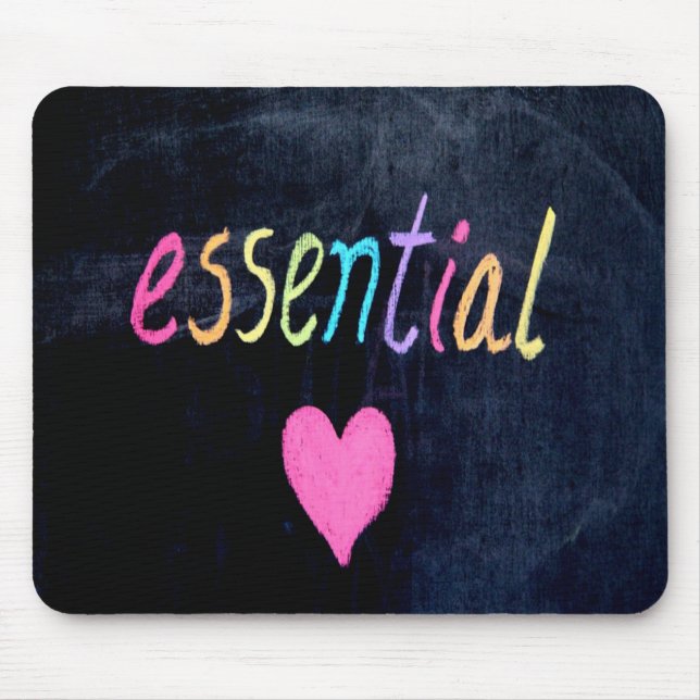 Essential Worker Support Heft on Chalk Board Mousepad (Vorne)
