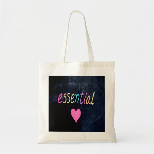 Essential Worker Support Heft on Chalk Board Tragetasche (Vorne)