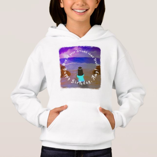 Essentials zur lila Geburtstagsparty Hoodie (Vorderseite)