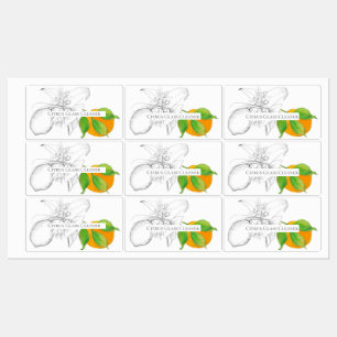 Essentiel Huile Étiquette Citron Orange Citrus