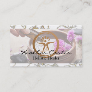 Essentielle Aromaöle gießen   Day Spa-Logo Visitenkarte