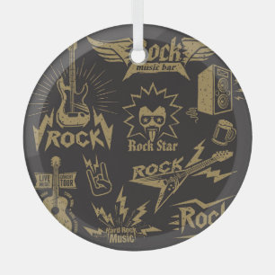 Essenz energischer Rockmusik Ornament Aus Glas