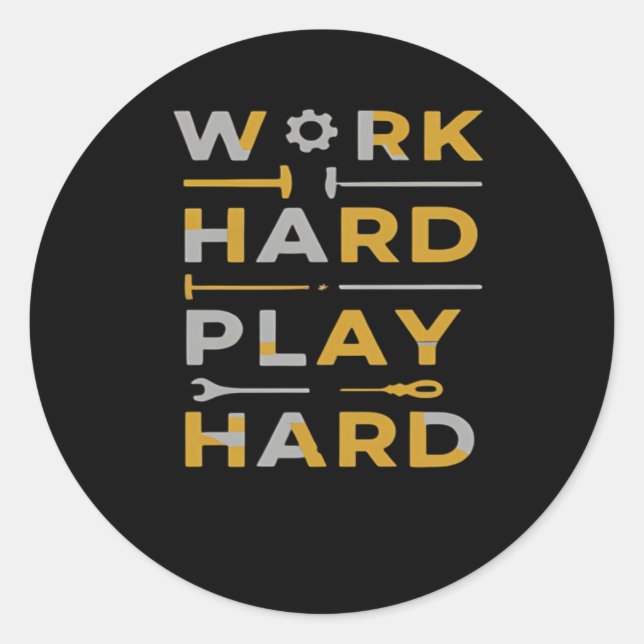 Essenziell für die Arbeit mit Hard Tools Edition Runder Aufkleber (Vorderseite)