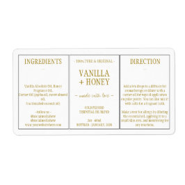 Essenzielle Öl Kosmetische Vanilla Honey Zutaten