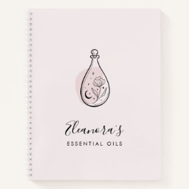 Essenzielle Öle Aromatherapie Logo rot Rosa Notizbuch