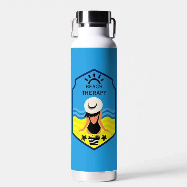 Essenzieller Sommerstrand  Trinkflasche (Vorne)