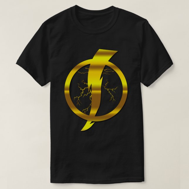 Essenzieller T - Shirt für das Static Shock Logo (Design vorne)
