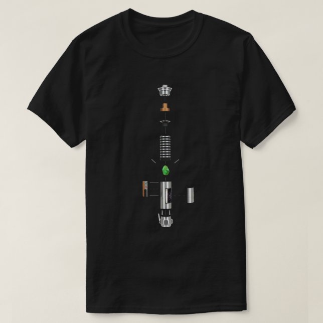 Essenzieller T - Shirt für Lichtschaber-Querschnit (Design vorne)
