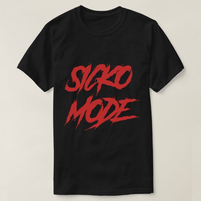 Essenzieller T - Shirt im Sicko-Modus (Design vorne)