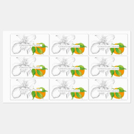 Essenzielles Ölerzeugnisetikett Lemon Orange Citru Etiketten