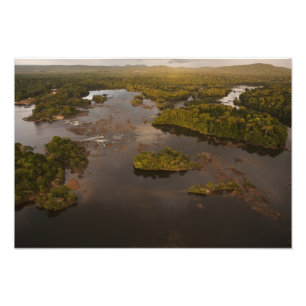Essequibo-Fluss, längster Fluss in Guyana, und 3 Fotodruck