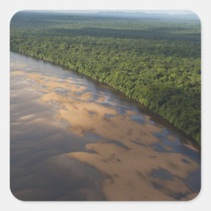 Essequibo-Fluss, längster Fluss in Guyana und 3 Quadratischer Aufkleber