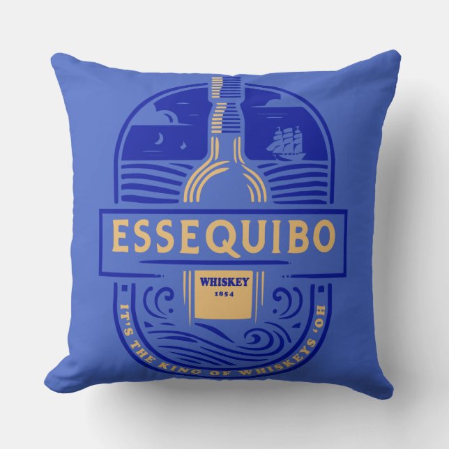 Essequibo Whiskey-T - Shirt Kissen (Vorderseite)