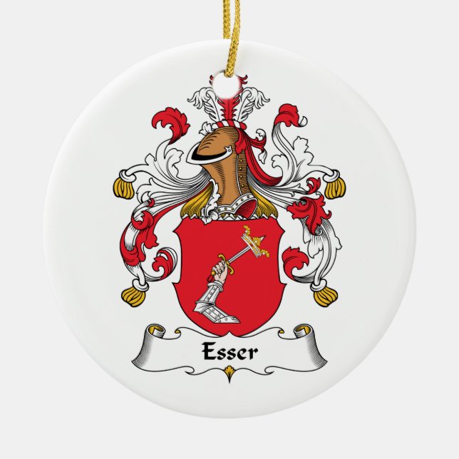 Esser Familienwappen Keramik Ornament (Vorne)