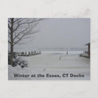 Essex Dock, Winter bei Essex, CT Docks Postkarte