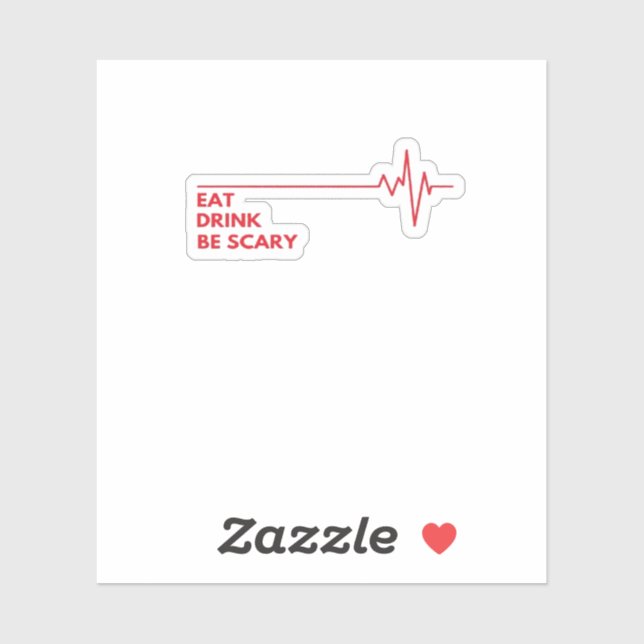 Essgetränke Beängstigend Cool einmalig sein Aufkleber (Blatt)