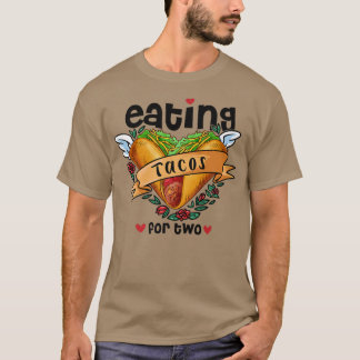 Essgewohnheiten für zwei Schwangerschaftsankündigu T-Shirt