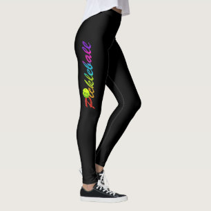 Essiggurke-Ball-Glitzer-Logo an Leggings