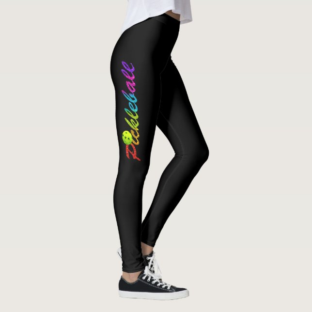 Essiggurke-Ball-Glitzer-Logo an Leggings (Rechts)