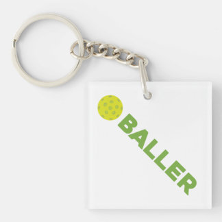 (Essiggurke) Baller Pickleball Schlüsselanhänger