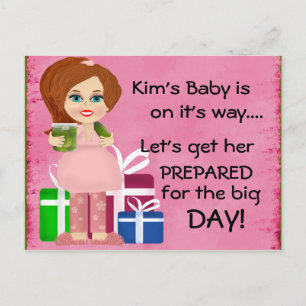 Essiggurken-Mama-Babyparty-Einladungs-Karte Einladungspostkarte