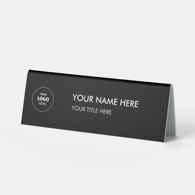 essional business logo Desk Nameplate Table Tischaufsteller (Vorderseite)