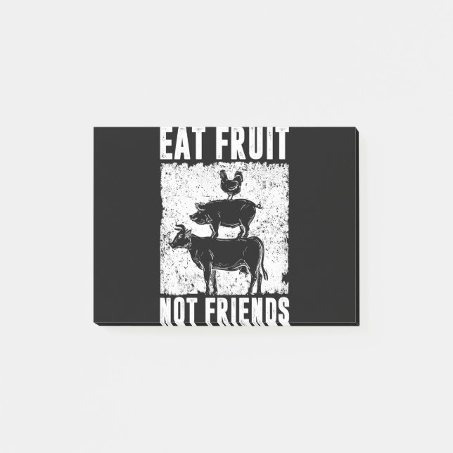 Essobst Not Friends Veganer Erklärung Vegetarier Post-it Klebezettel (Vorderseite)