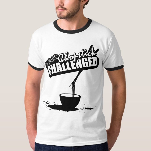 Essstäbchen angefochten T-Shirt (Vorderseite)