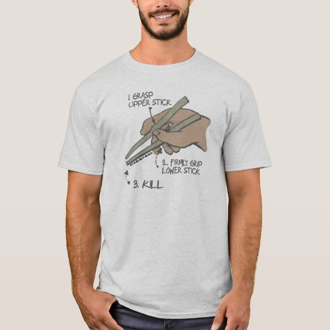 Essstäbchen Ninja T-Shirt (Vorderseite)