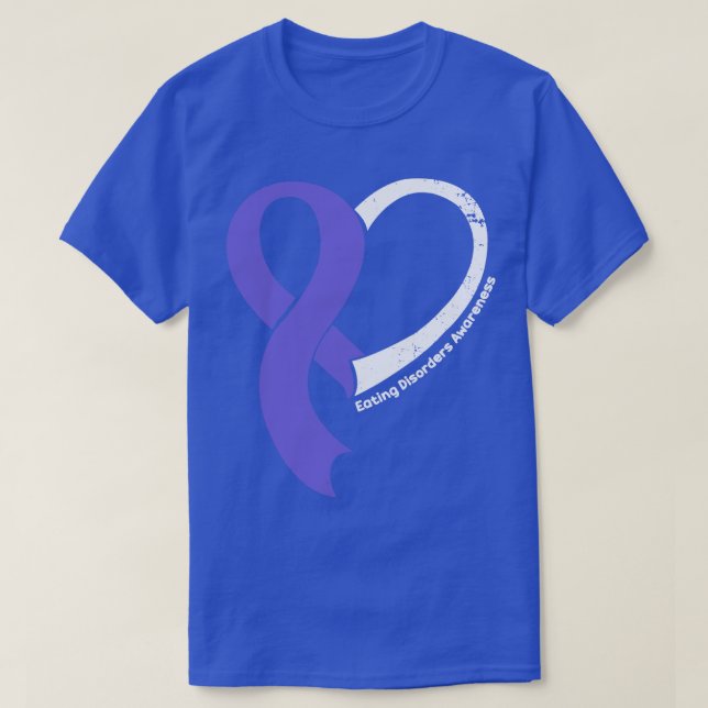 Essstörungen Bewusstsein Menschen Liebe Herz Band T-Shirt (Design vorne)
