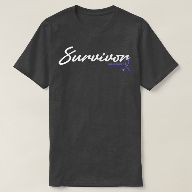Essstörungen Sensibilisierung Überlebende Glitzer  T-Shirt (Design vorne)
