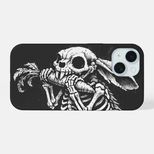 Esst Gemüse – Toter Hase von BurnsInHell iPhone 15 Hülle (Rückseite (Horizontal))