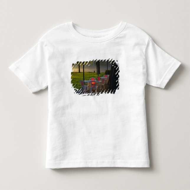 Esstisch und Stühle am Donauufer, Kleinkind T-shirt (Vorderseite)